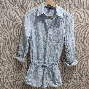 Victoria's Secret Button-Up Chambray Romper